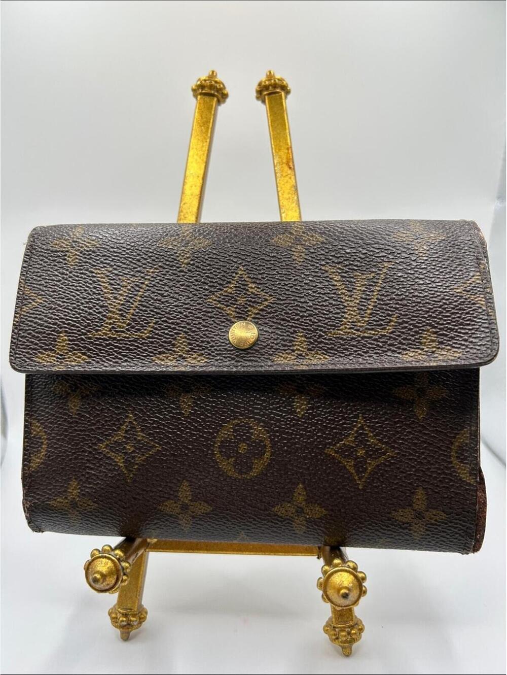 Louis Vuitton Porte Tresor Etui Papiers Trifold Wallet monogram canvas Good/Fair